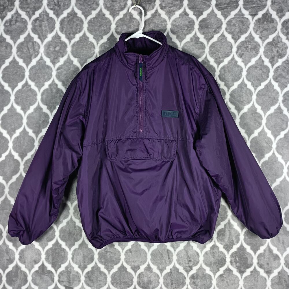 Eddie Bauer Ebtek Jacket Mens Small Purple Half Zip Insulated Windbreaker - Picture 3 of 8